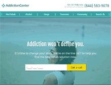 Tablet Screenshot of addictioncenter.com